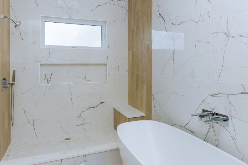 Marble Tile Shower Interior